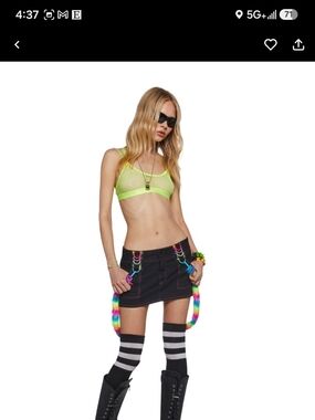 SOLD OUT EVERYWHERE Bondage Punk Raver Club Exx mini skirt From Dolls Kill